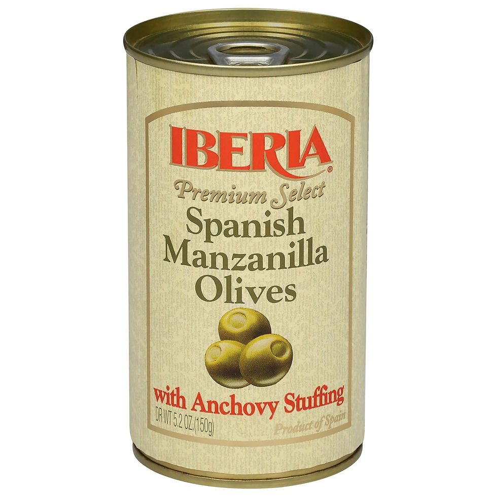 Thumbnail: Iberia Spanish Manzanilla Olives Stuffed with Anchovies, 5.25 Oz (Pack of 12)   