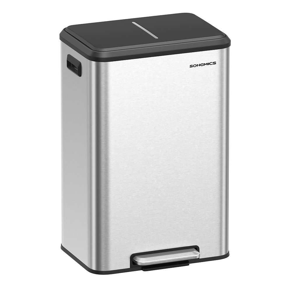 SONGMICS Kitchen Trash Can, 10.5-Gallon (40L) Garbage Can with Lid and Wide Foot