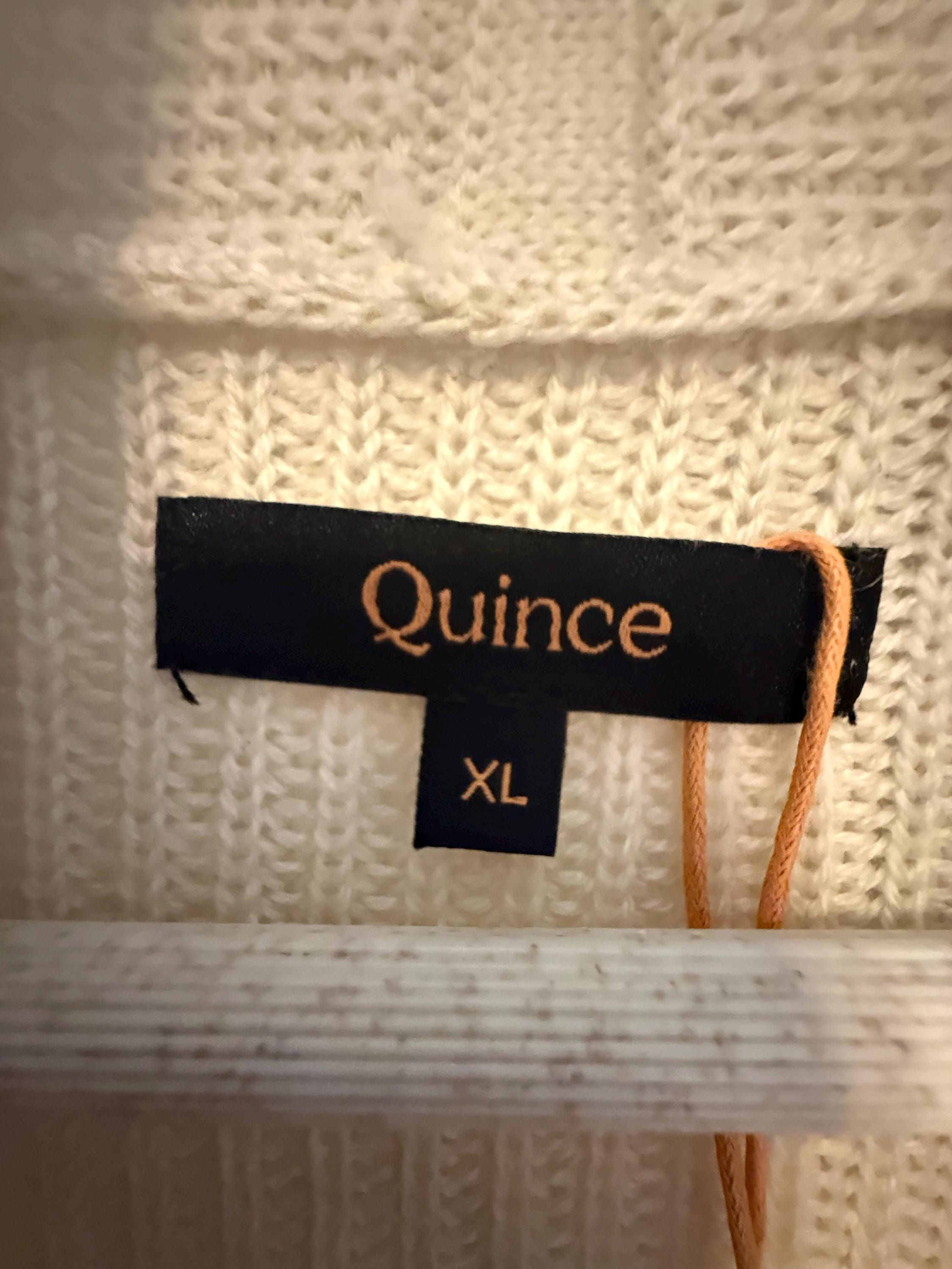 Quince Australian merino wool duster cardigan heather bone XL NWT