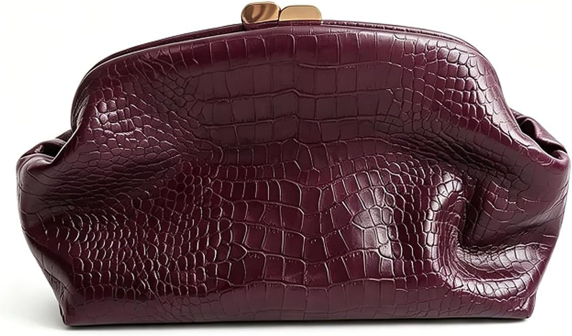 Women's large Evening Bag Dumpling Clutch Purse Chain Strap Handbags Elegant Fa