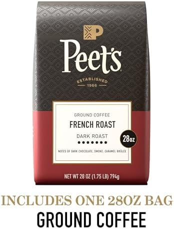 Peet's Coffee Ground Coffee Dark Roast, French Roast, 28 Ounces