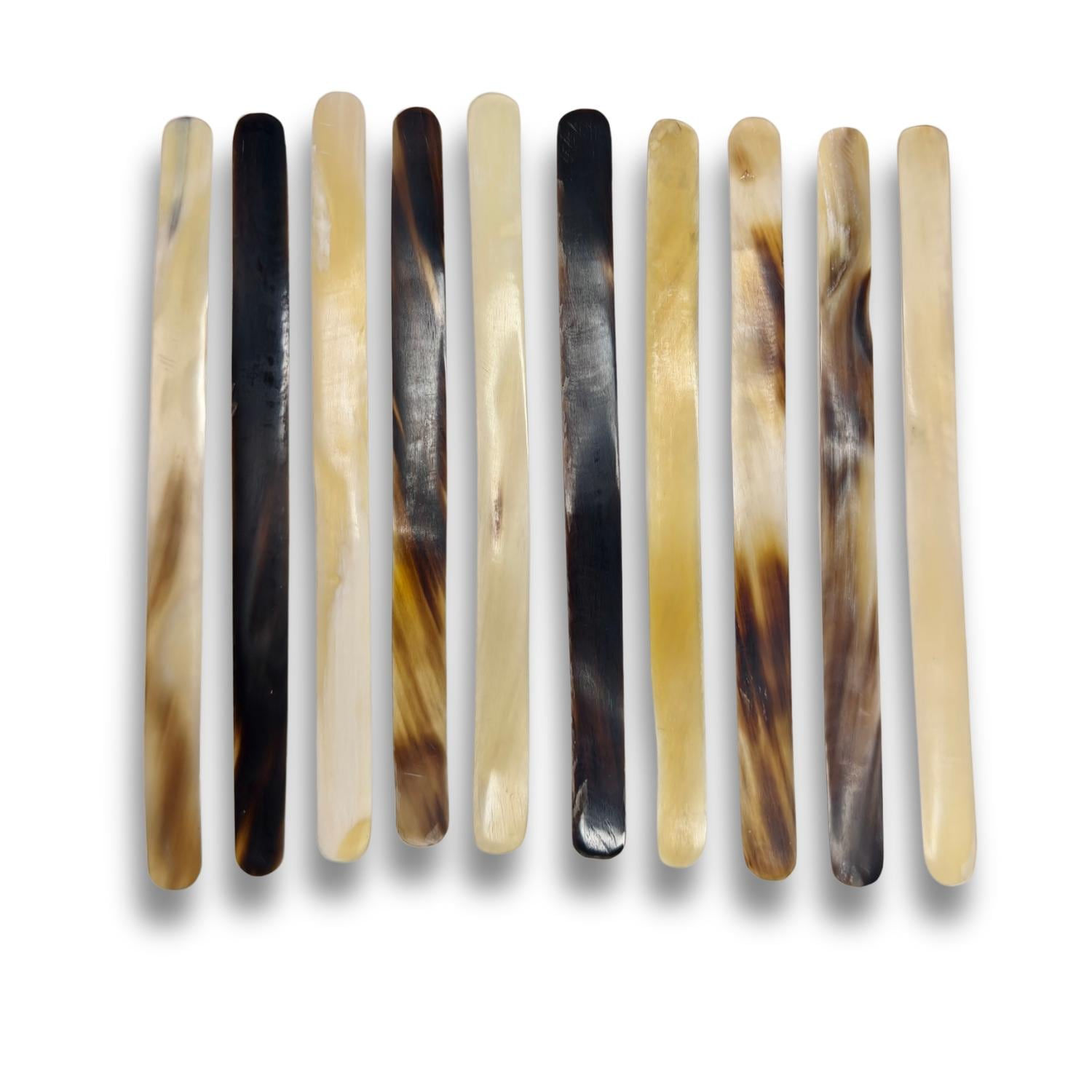 Natural Horn Oud Risha Pick – Beveled Edge Plectrum for Arabic Ouds (Set Of 10)