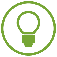 Green Light Bulb Icon