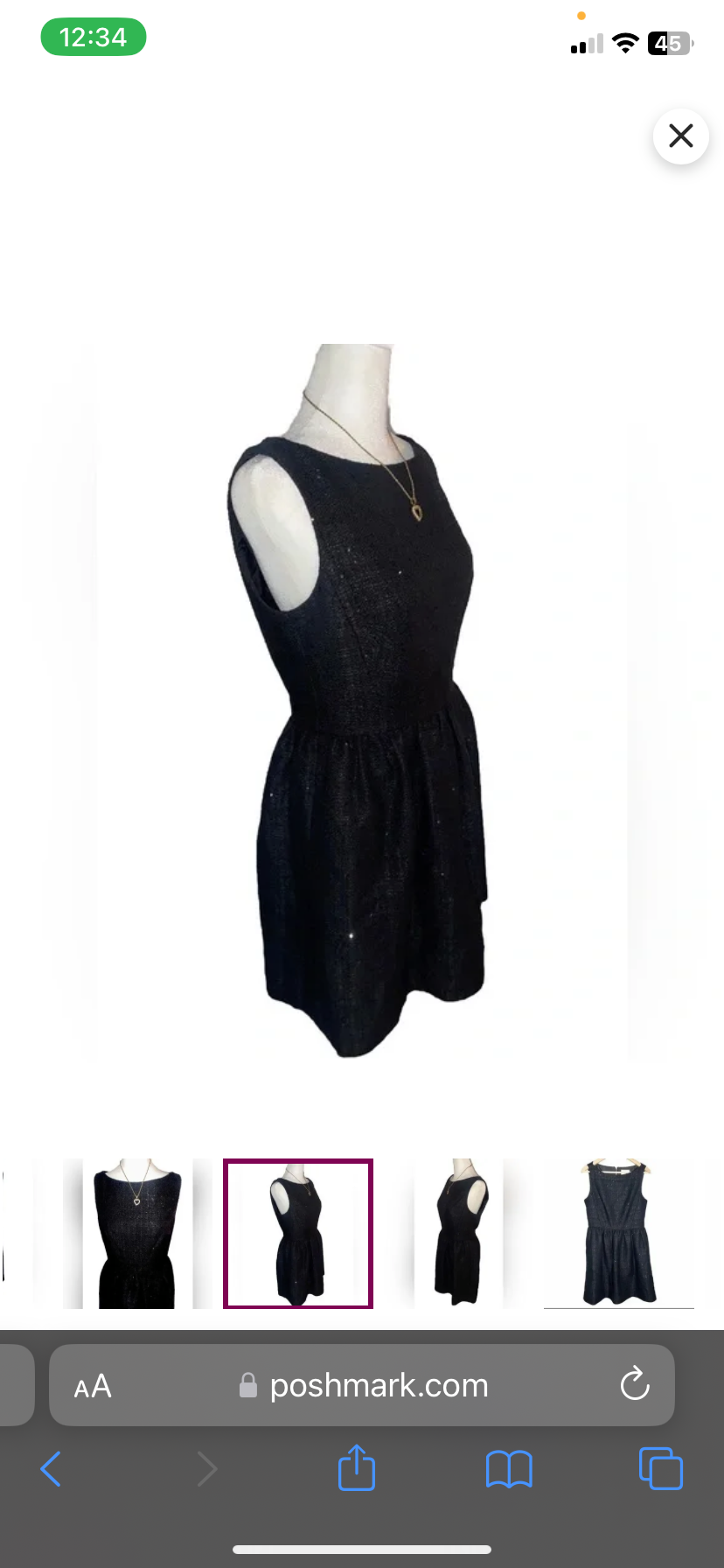 Thumbnail:  Kate Spade ♠️ “Steal the Spotlight” Black Tweed Fit & Flare Dress- Size 10
