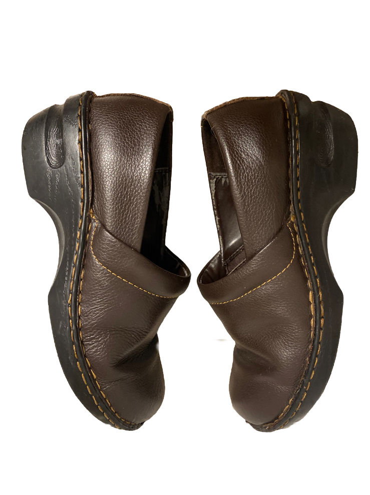 Thumbnail: Sonoma Professionals Brown Leather Clogs- Size 8.5