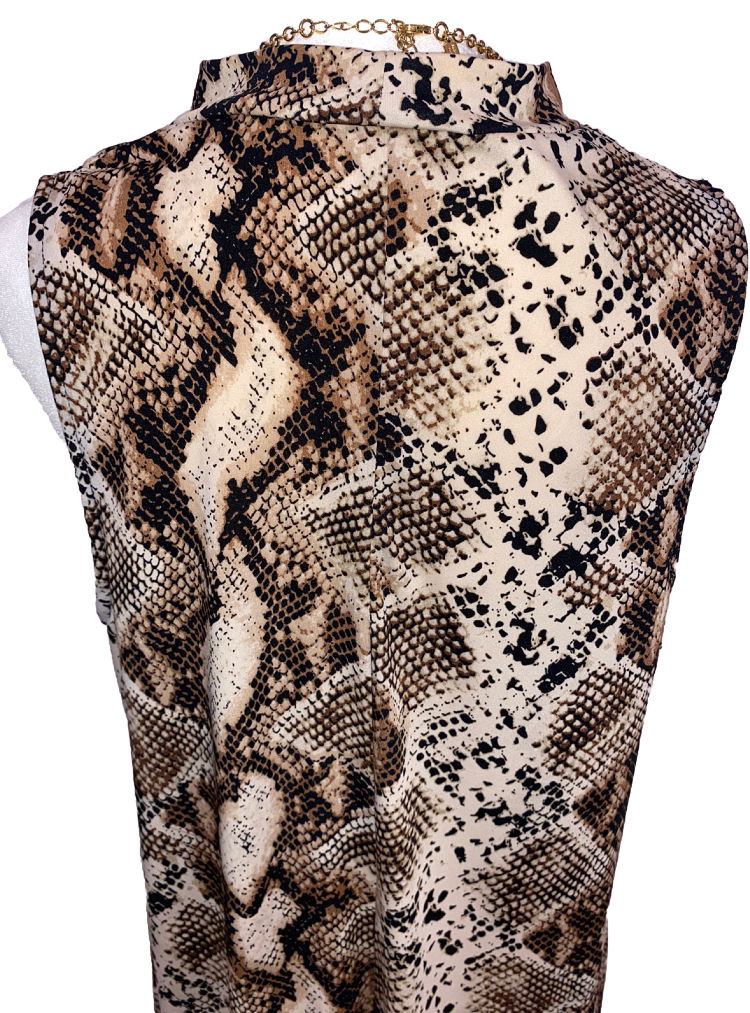 Thumbnail: BOUTIQUE- Ladies Size L Snakeskin Print Sleeveless Dress By Annalee + Hope