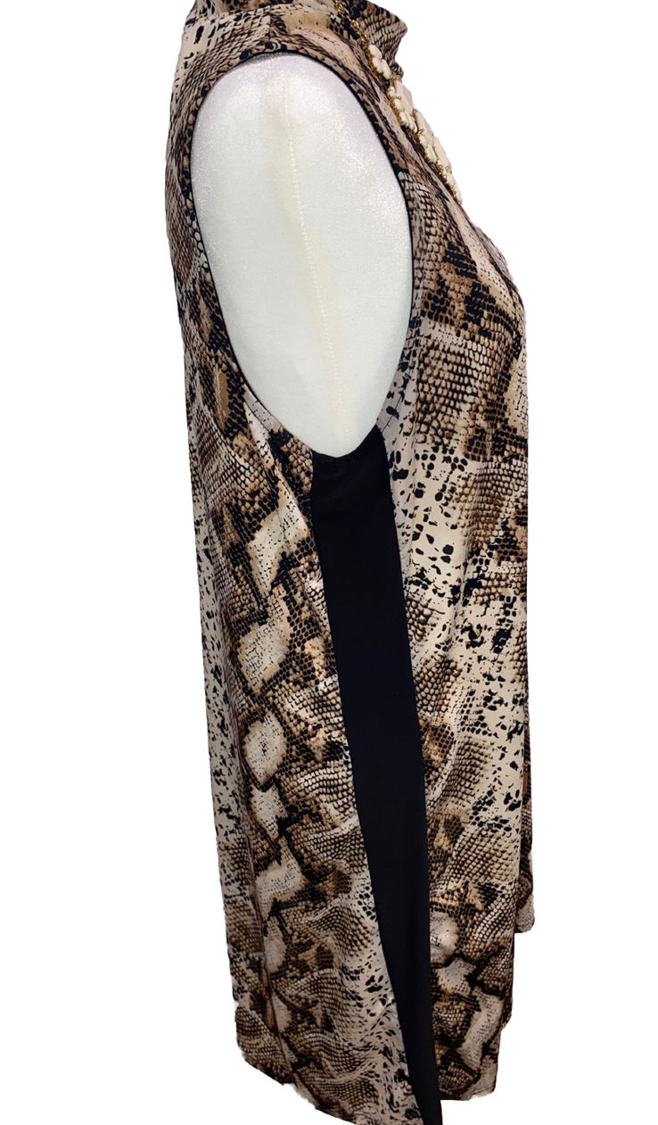 Thumbnail: BOUTIQUE- Ladies Size L Snakeskin Print Sleeveless Dress By Annalee + Hope