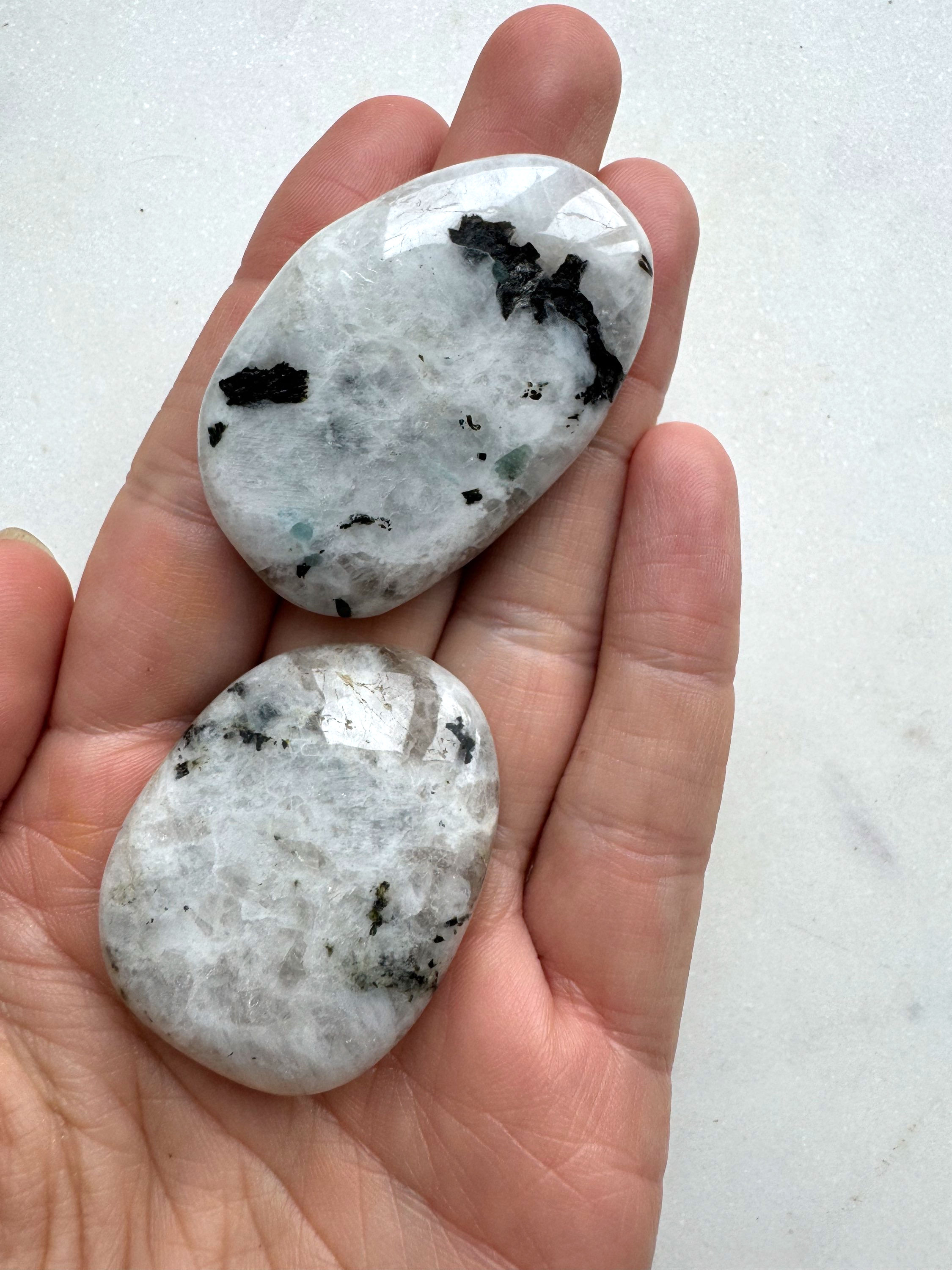 Rainbow Moonstone with Smokey Quartz