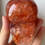 Thumbnail: Fire Quartz (Hematoid quartz) Hand carved Crystal skull