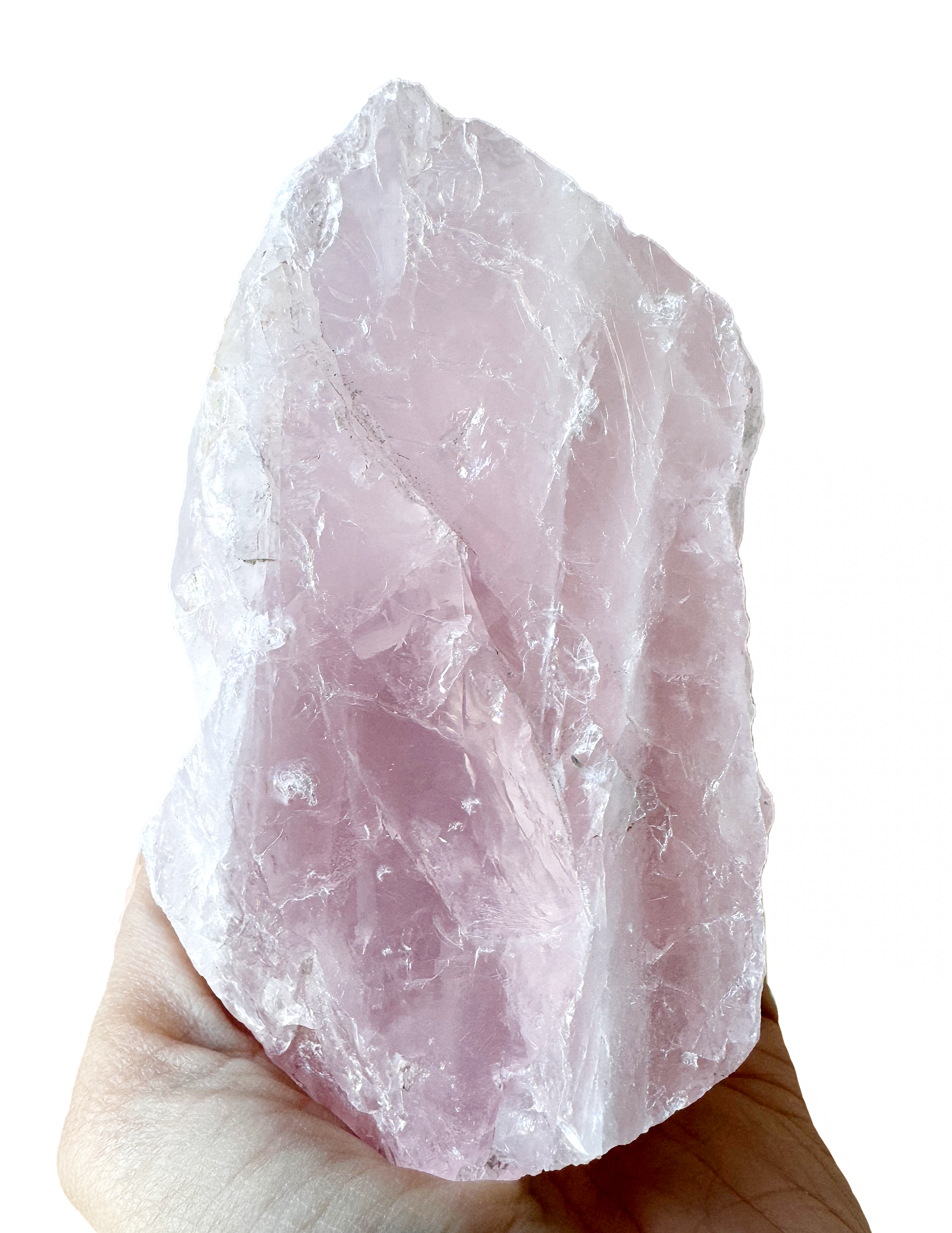 Large Gemmy Raw Rose Quartz