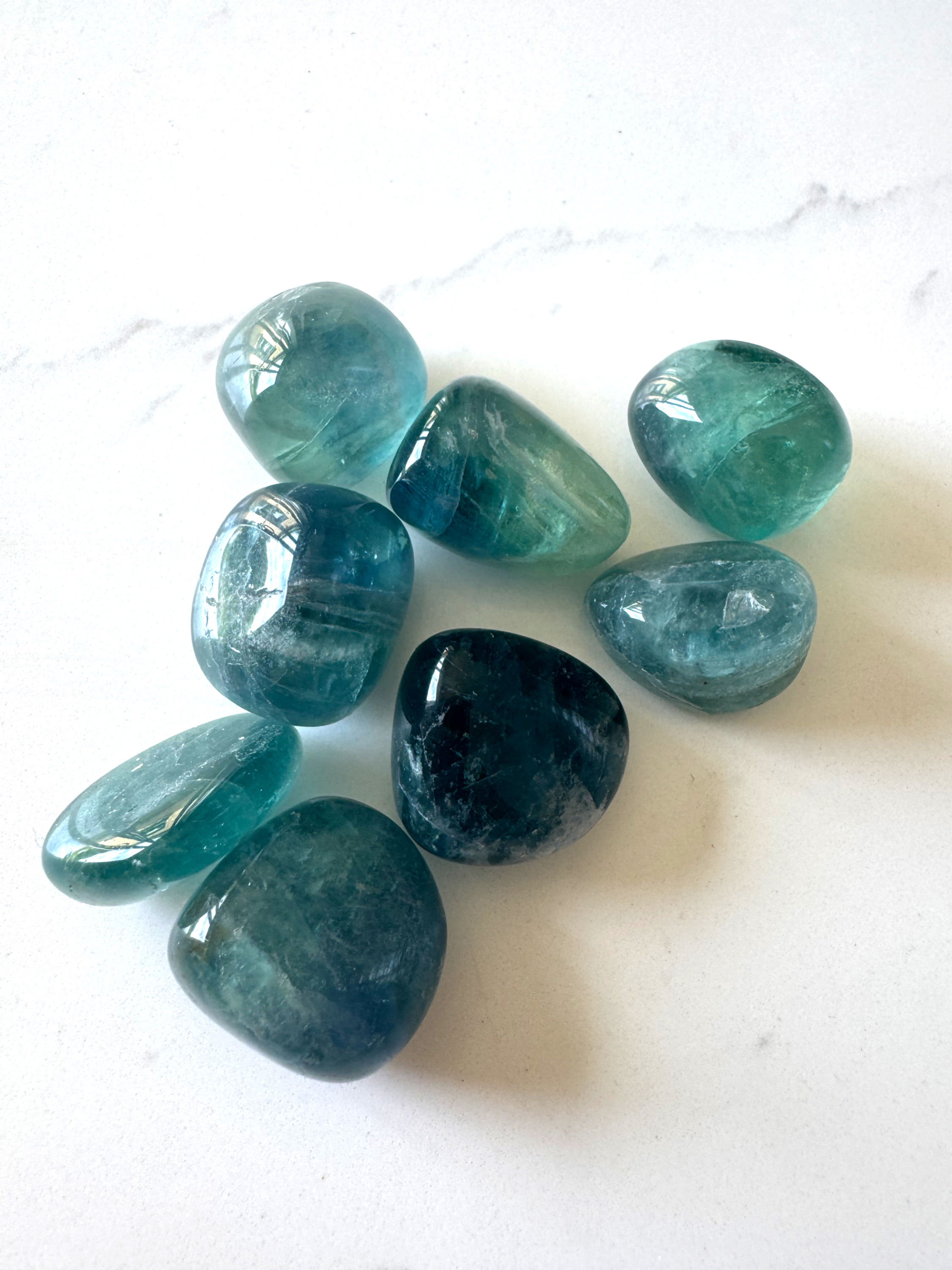 Blue Fluorite Tumble stones