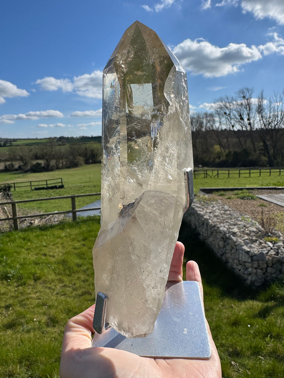 Thumbnail: Gorgeous Natural Citrine point full of rainbows