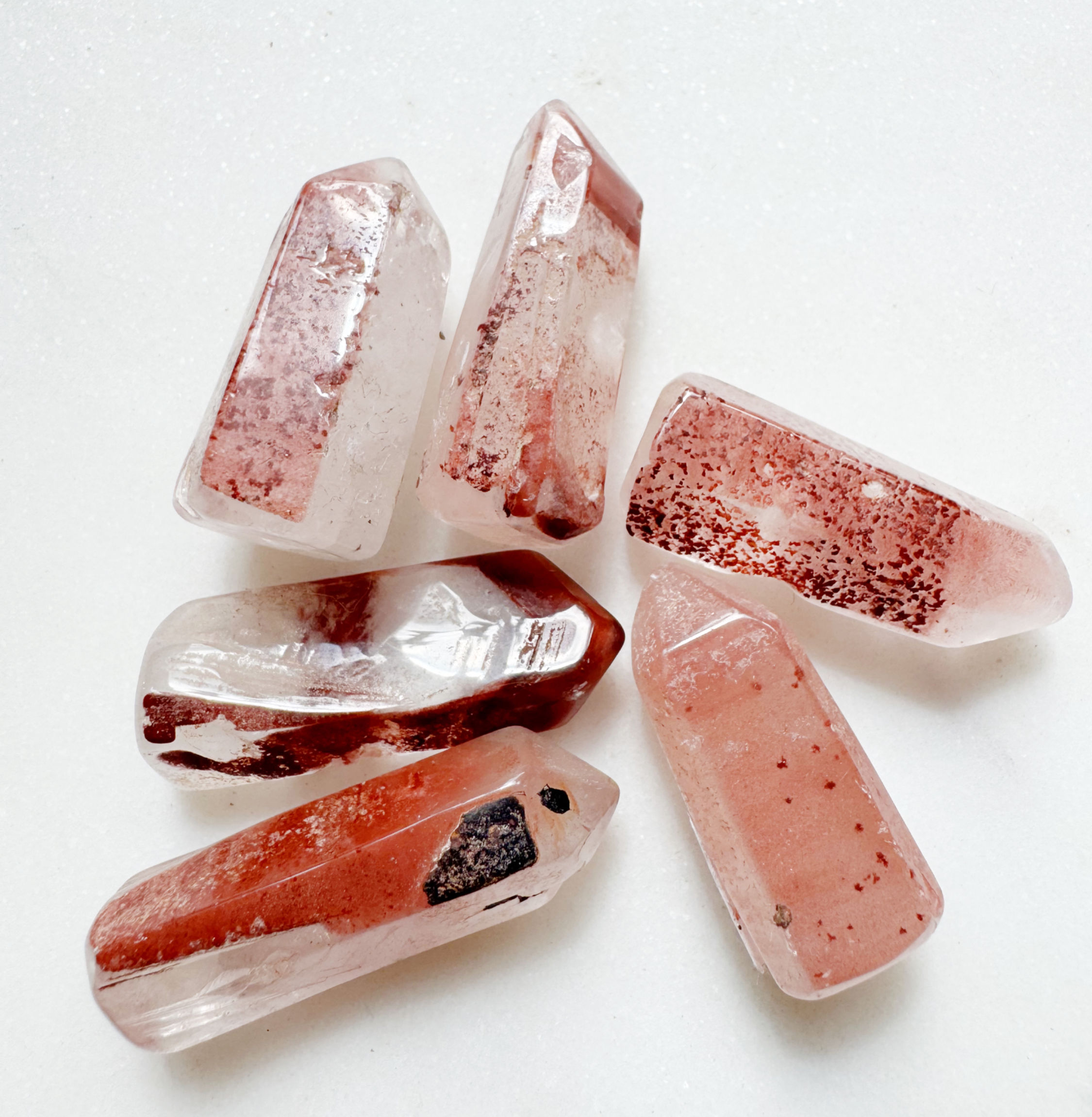 Hematoid quartz gridding points