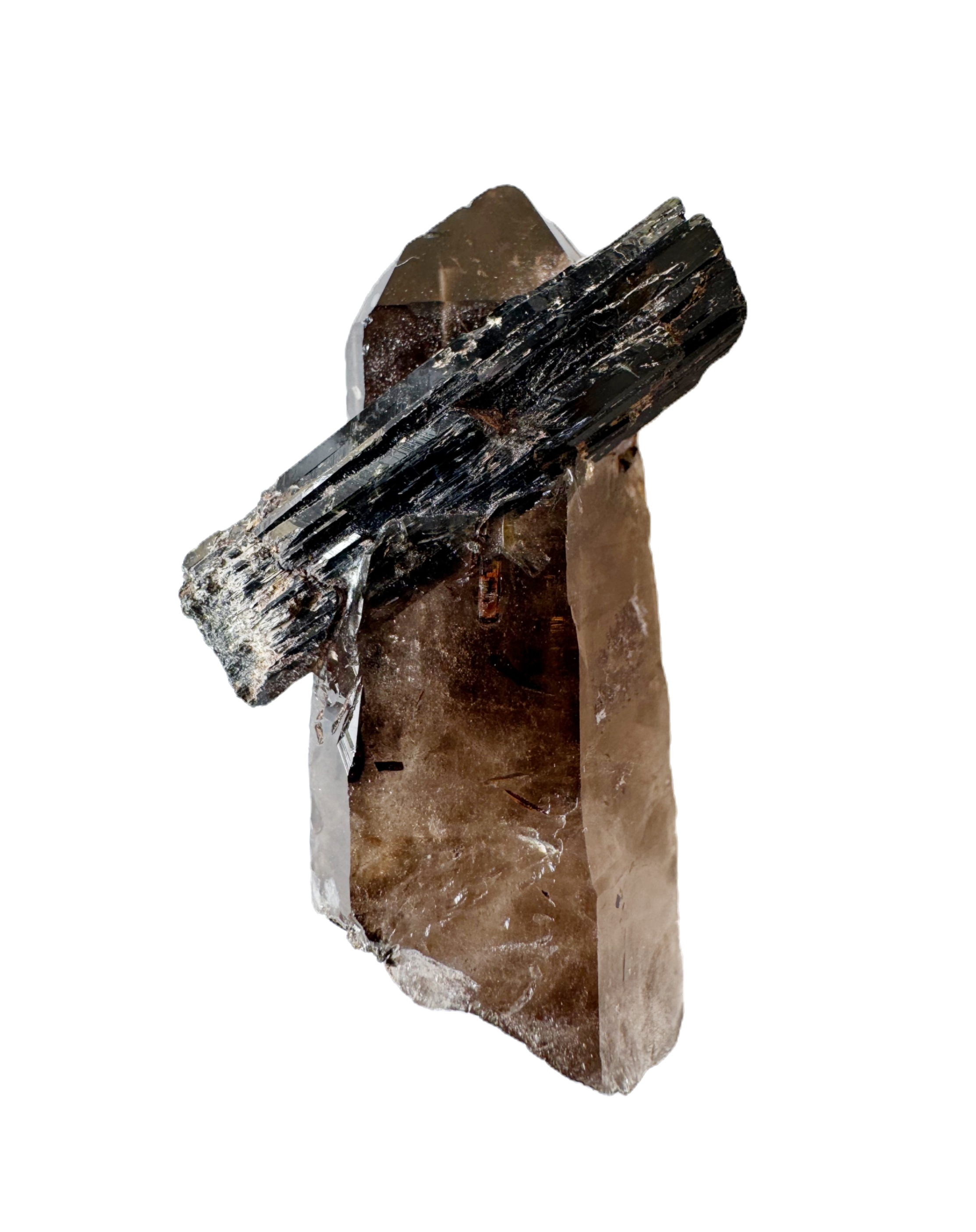 Aegirine included Smoky Quartz, Mount Malosa, Zomba, Southern Region, Ma