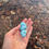 Thumbnail: Larimar hand carved hearts-Barahona Province, Dominican republic