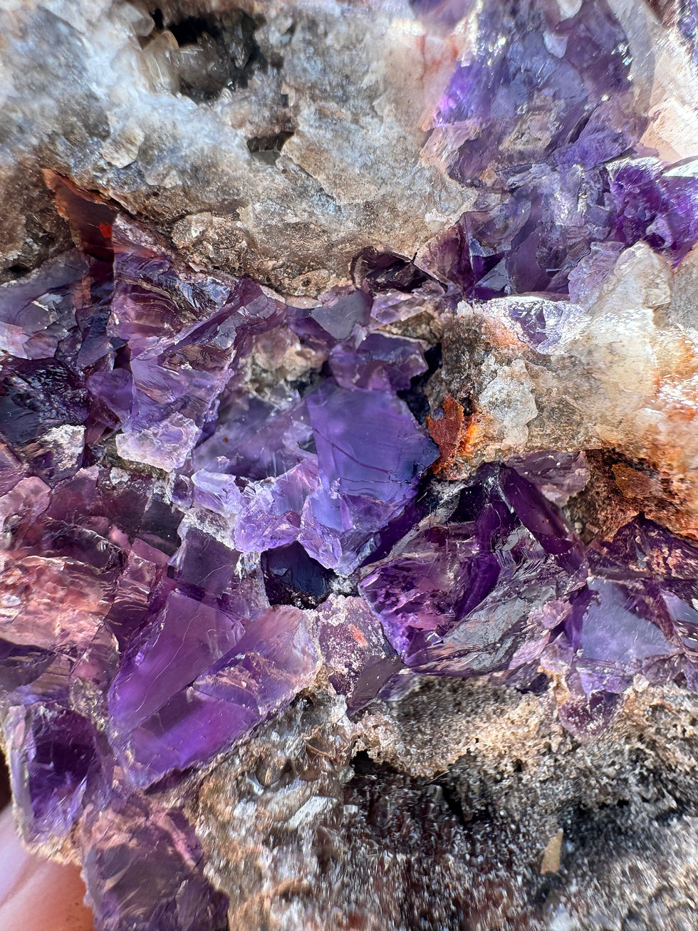 Thumbnail: Mexican Purple Fluorite with Peach Feldspar