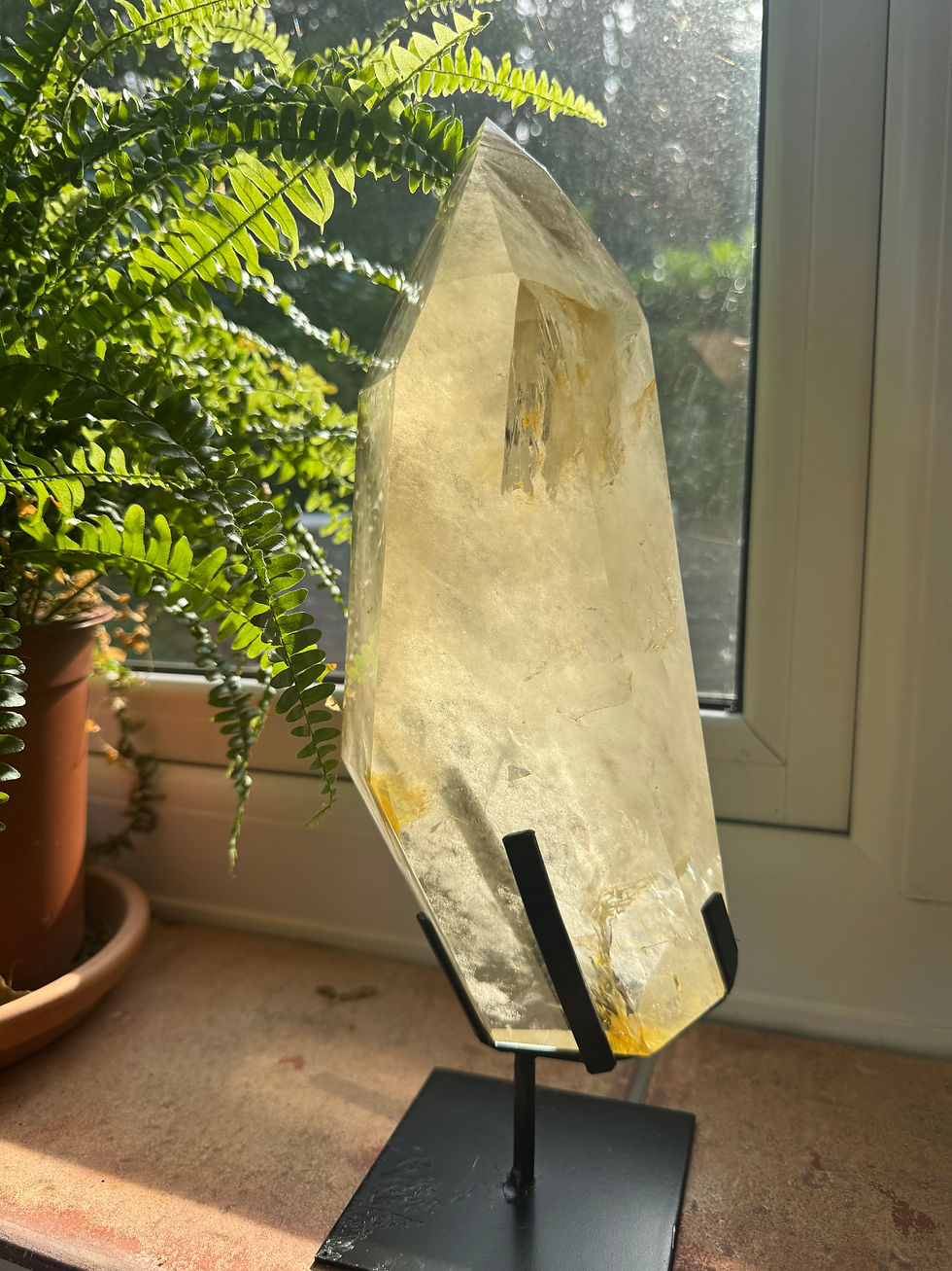 Thumbnail: Natural Citrine with Golden Healer- Statement piece.