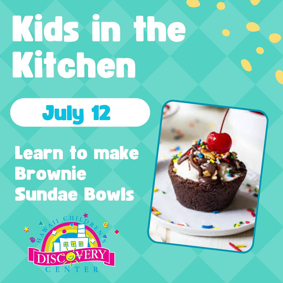 Kids in the Kitchen-Brownie Sundaes Bowls       SOLD OUT!
