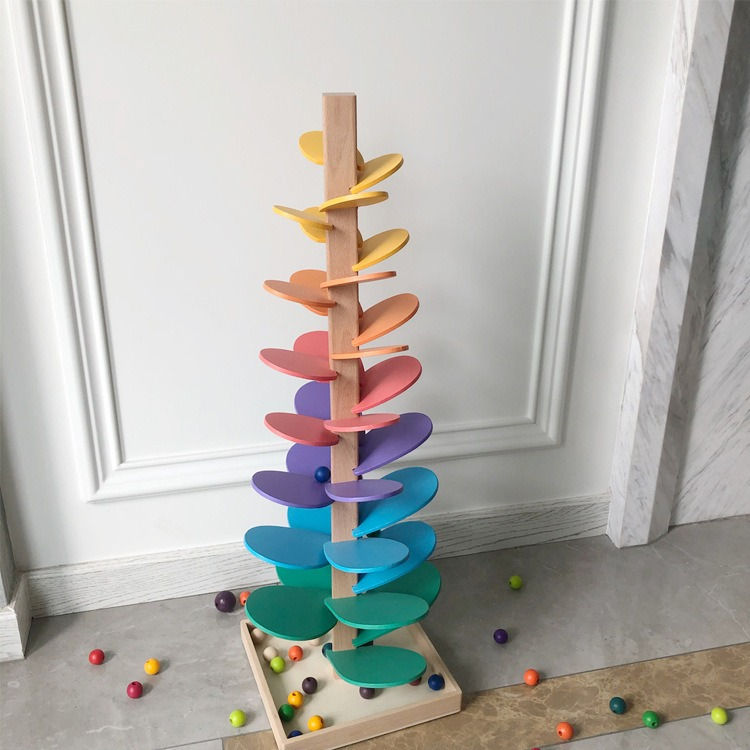 Brinquedo Educativo Árvore Musical Arco-Íris de Madeira