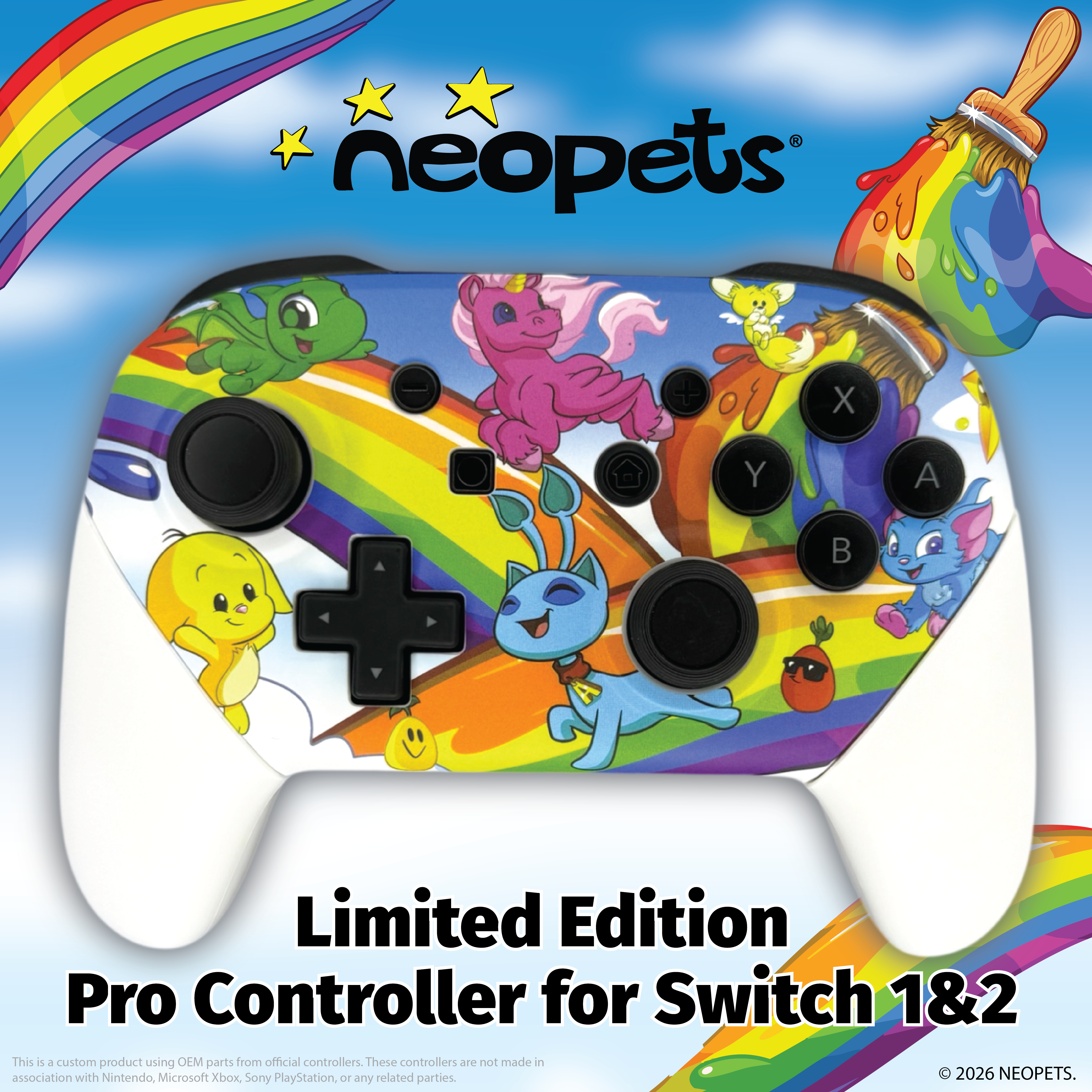 NS - Neopets Wonderland Pro Controller for Nintendo Switch 1 & 2