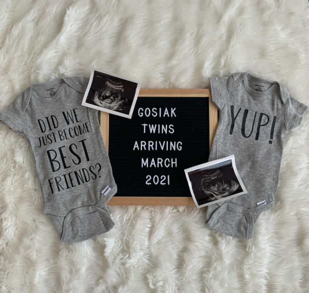 Twin Pregnancy Announcement
