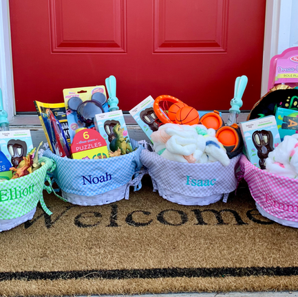 Hop Little Bunny Hop Hop Hop: Easter Basket Ideas for Two Sets of Toddler Twins