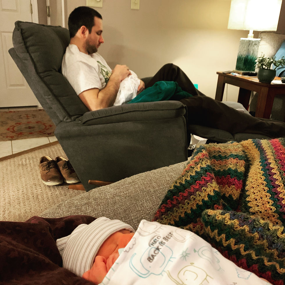 First night home with newborn twins