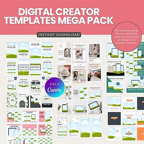 Digital Creator Templates Mega Pack