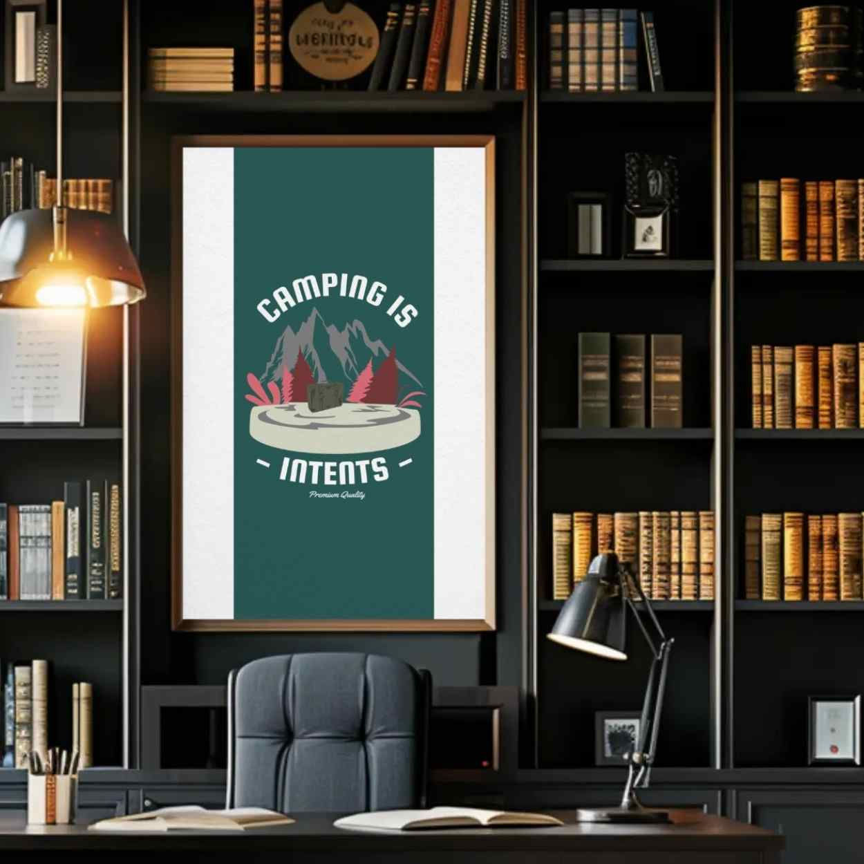 Funny Camping Is In Tents A4 Print, Cabin Wall Art (PDF Download)