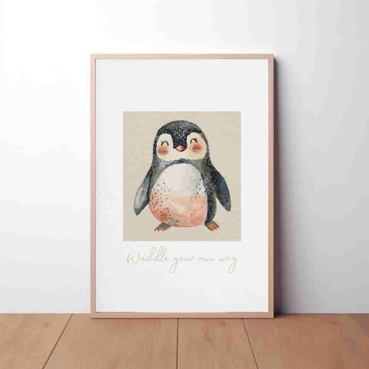 Penguin Nursery Print