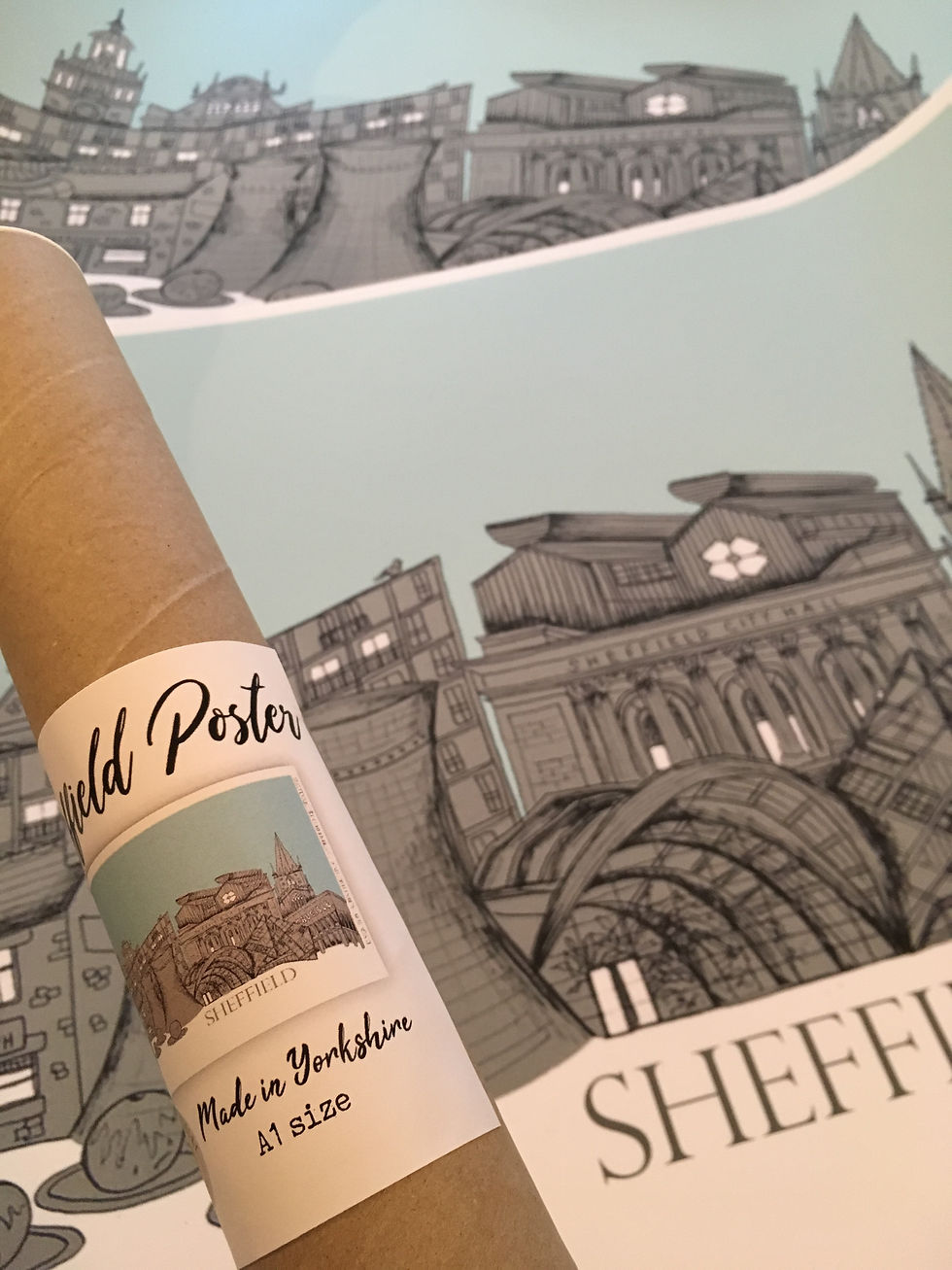 Thumbnail: Various size Sheffield Skyline Signed Prints