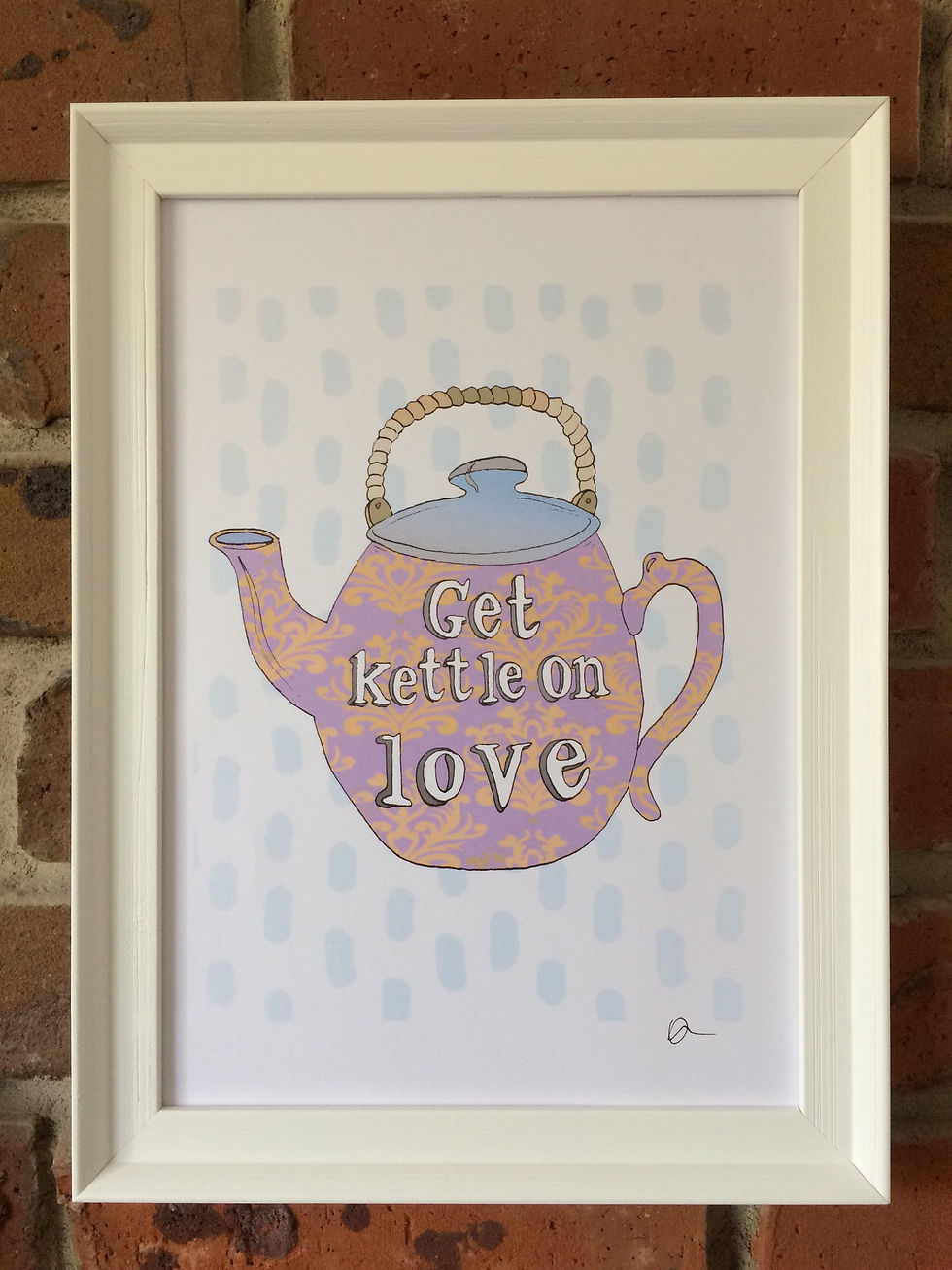 Thumbnail: A4 Signed Print - Get kettle on love