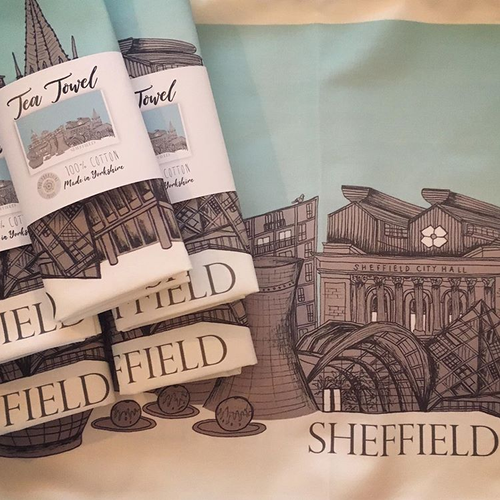 Large Sheffield Tea Towel theyorkshireprint