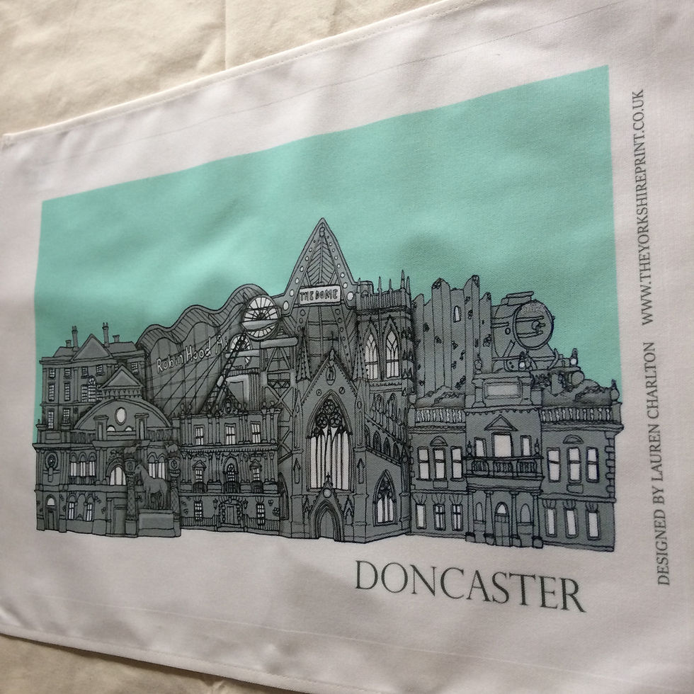 Thumbnail: Tea Towel Doncaster Skyline
