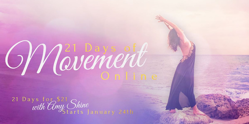 21 Days of Movement for $21 Online with Amy Shine