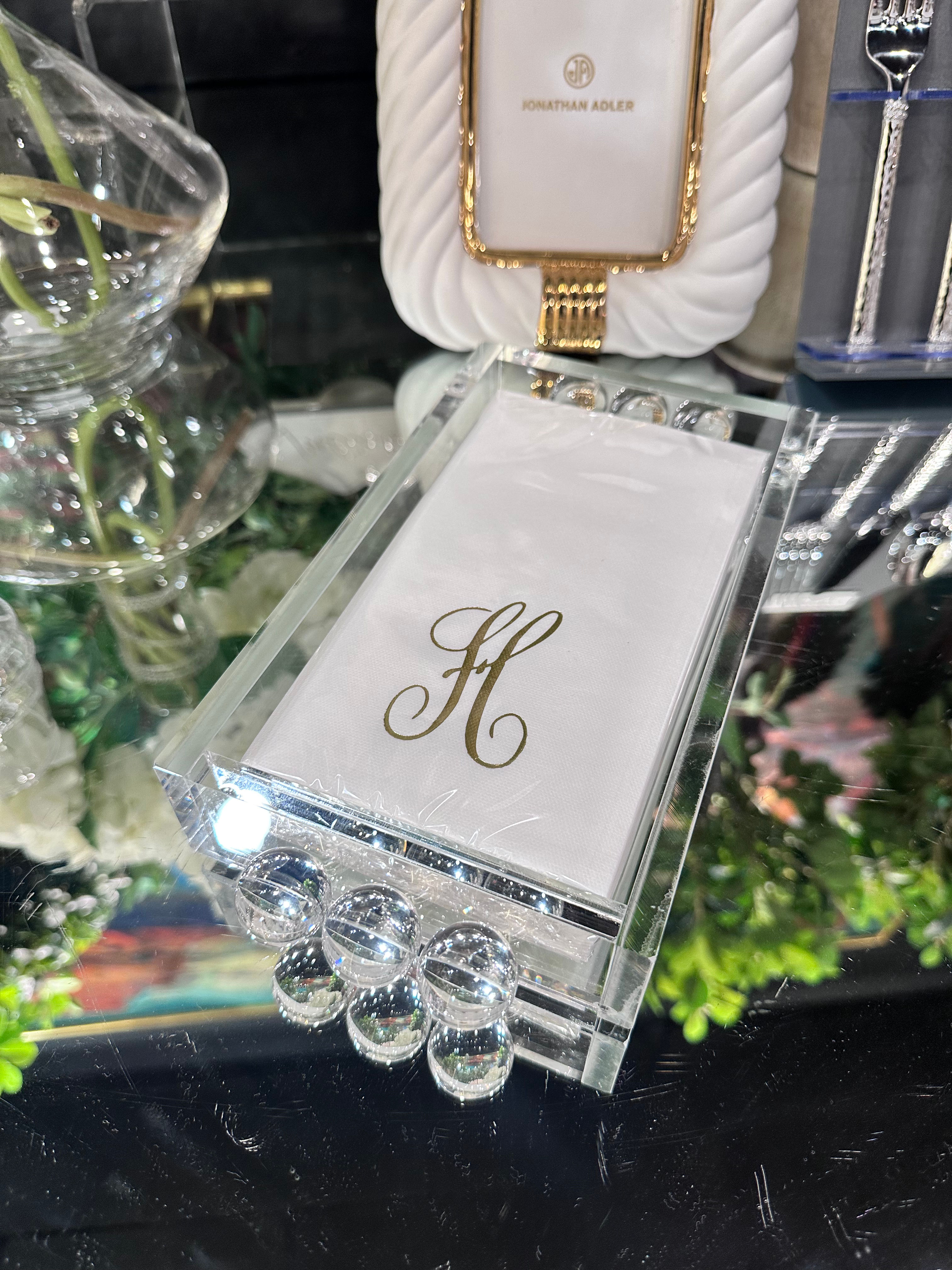 Guest Towel Tray with Disposable Towels