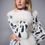 Thumbnail: Joseph RibkoffFeather Yarn Animal Jacquard Coat with Faux Fur Trim
