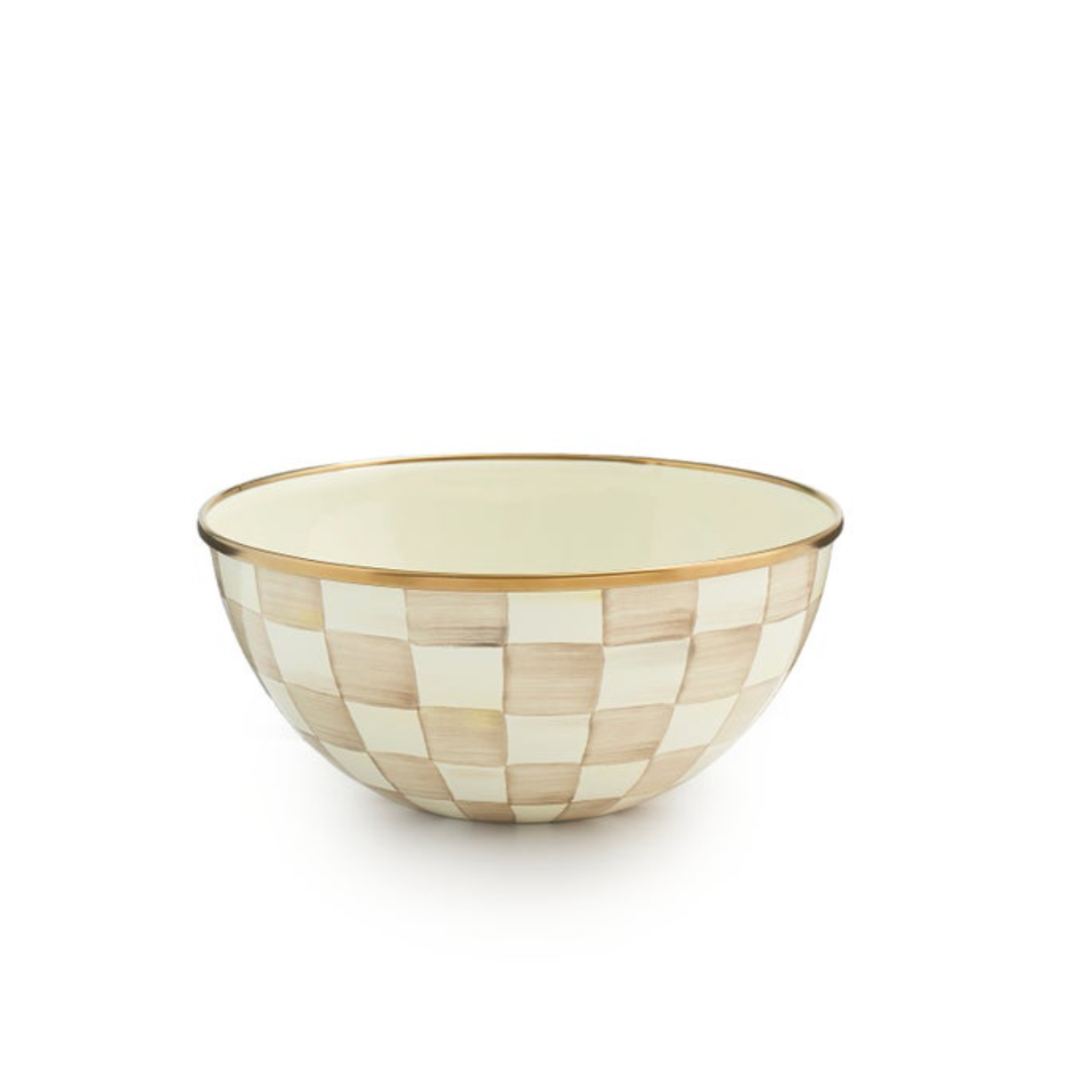 MacKenzie-Childs Mocha Check Small Every Day Bowl