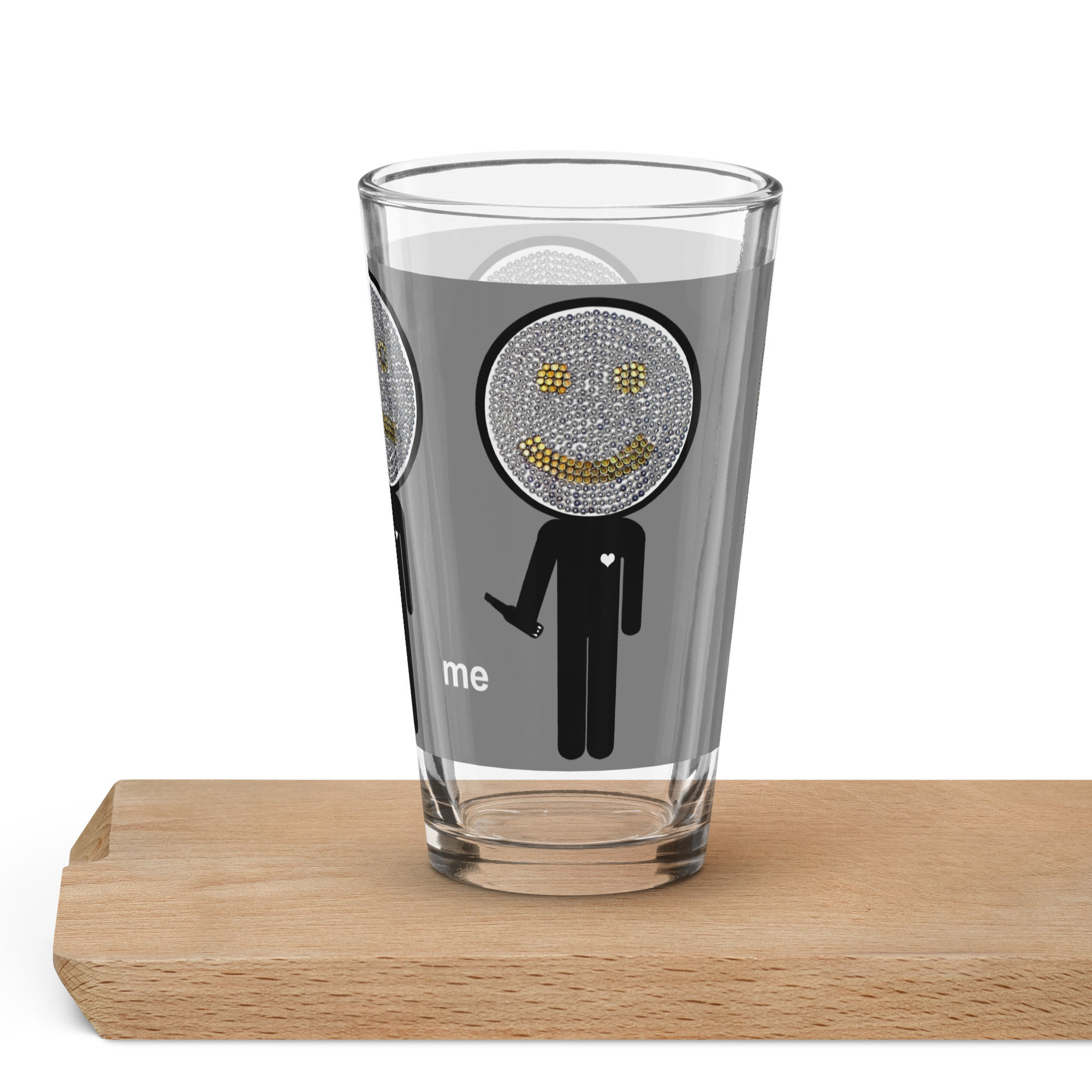 Love, Beer Me / Gray pint glass
