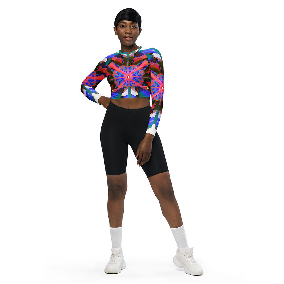 Thumbnail: A Flower Like No Other /  Long-sleeve Crop Top