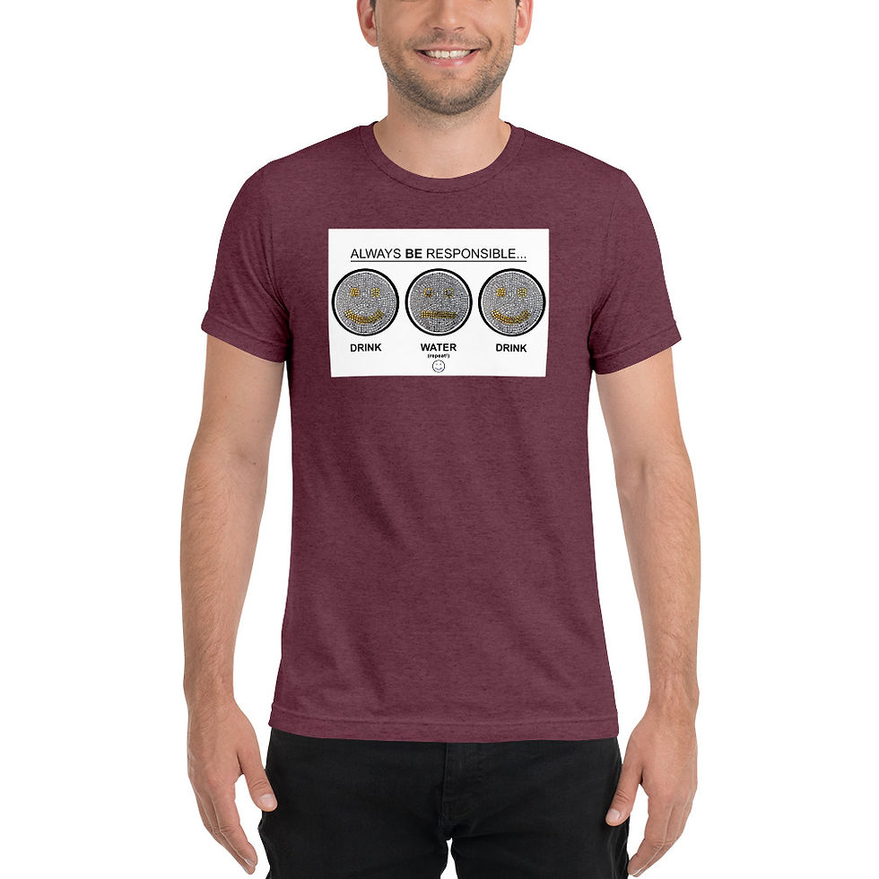 Thumbnail: The 3 Faces - Always Be Responsible / White Background t-shirt