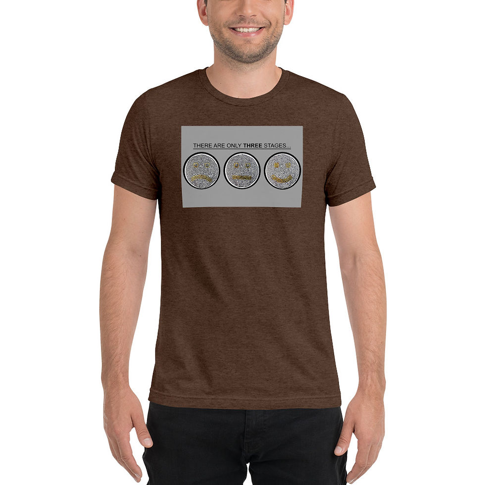 Thumbnail: Only 3 Stages / Unisex t-shirt / Gray Background
