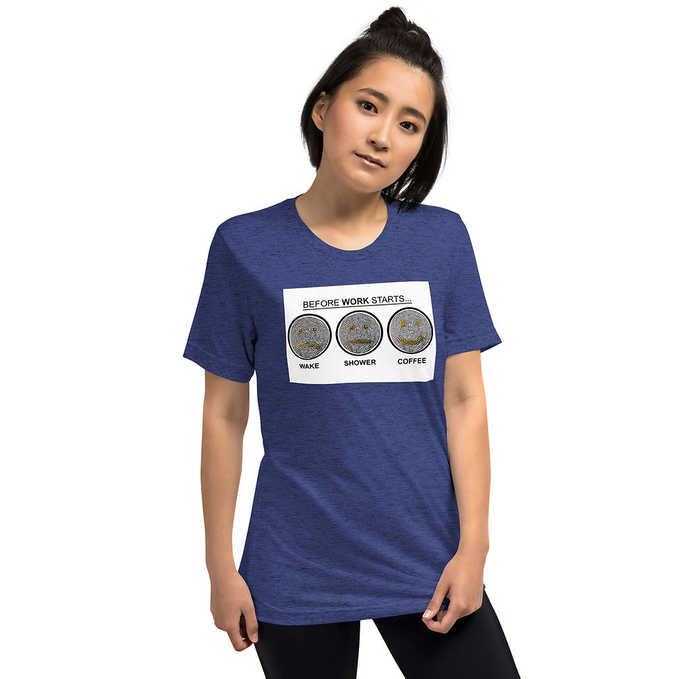 Thumbnail: The 3 Faces - Before Work Starts / Unisex t-shirt / White Background