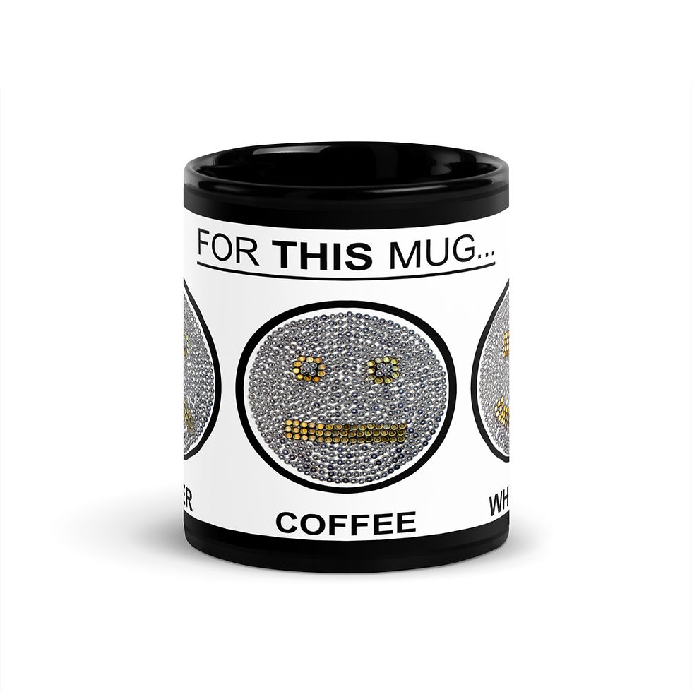 Thumbnail: For THIS Mug...WCWhiskey / White on Black Glossy Mug