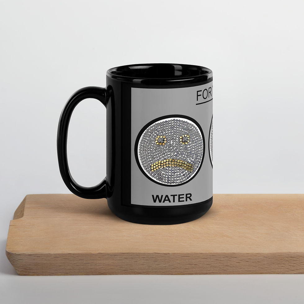 Thumbnail: For THIS Mug...WCVodka / Gray on Black Glossy Mug