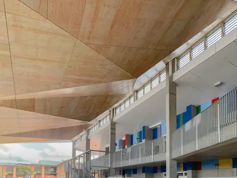 Printed Birch PLY ceiling panels at Wauchope School,Printed Architecture