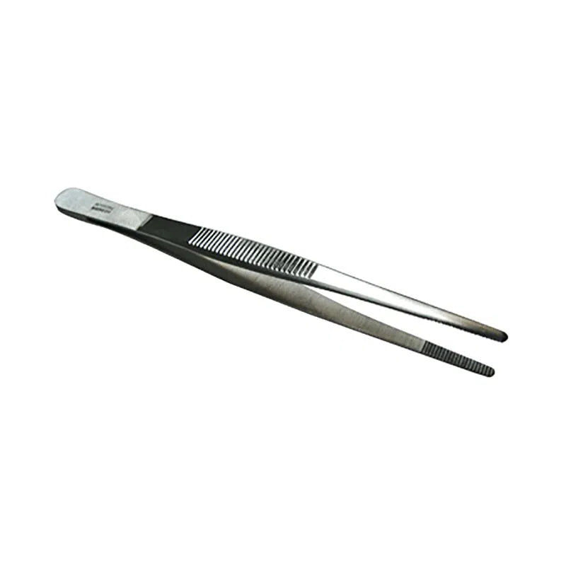 Pinza Recta de Disección de Acero Inoxidable, sin Dientes, 25 cm
