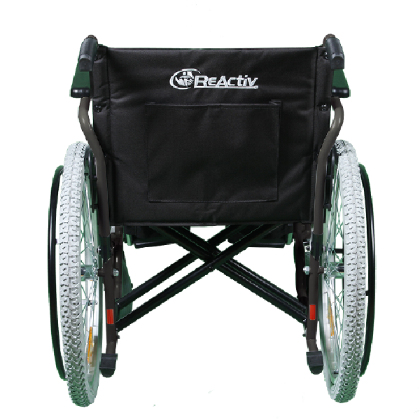 Miniatura: Silla Ruedas 20" Aluminio Brazos FlipUp EP Desmontables Ruedas Neum. Negro Lodo