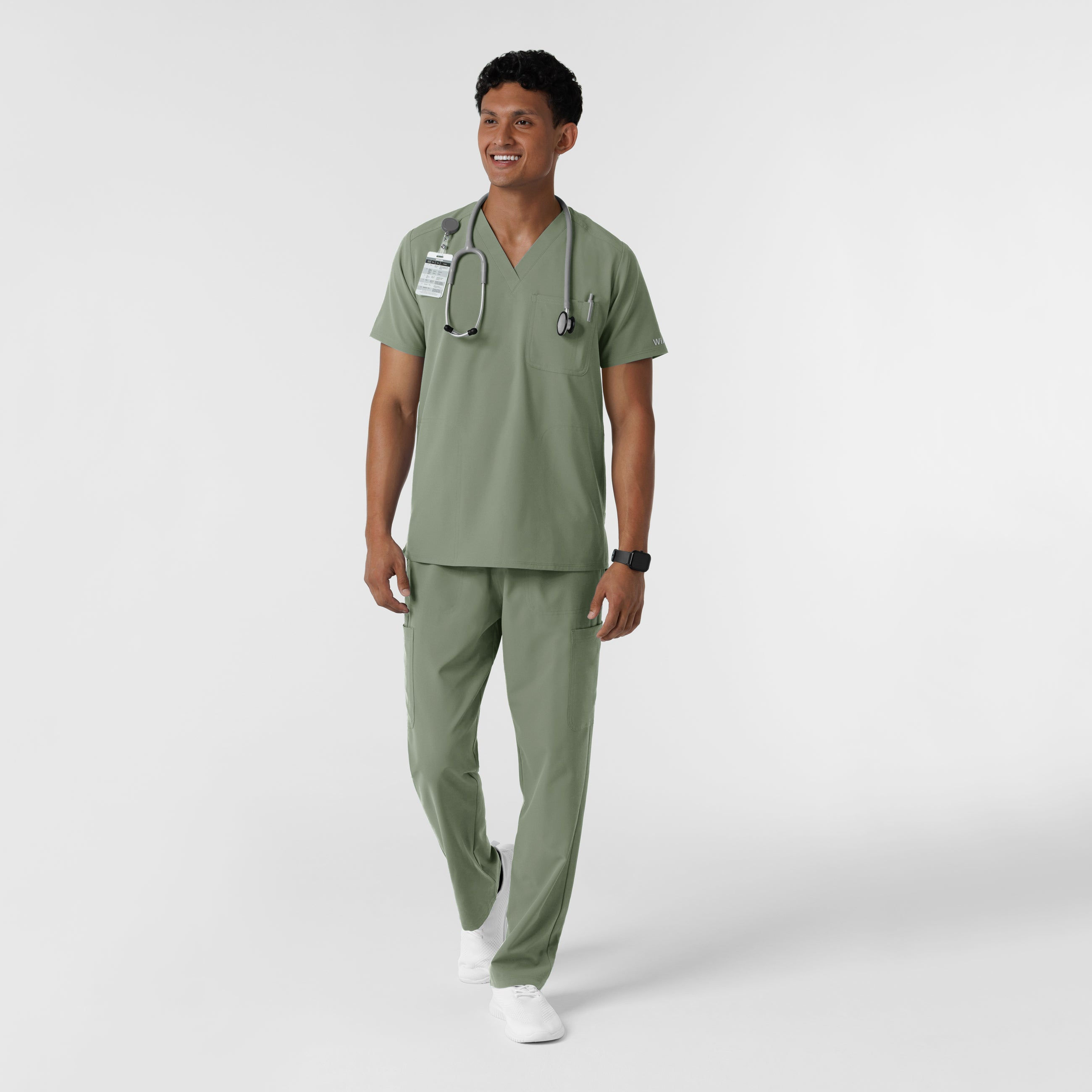 Set Médico de filipina con pantalón recto para caballero Nurtur, verde, m