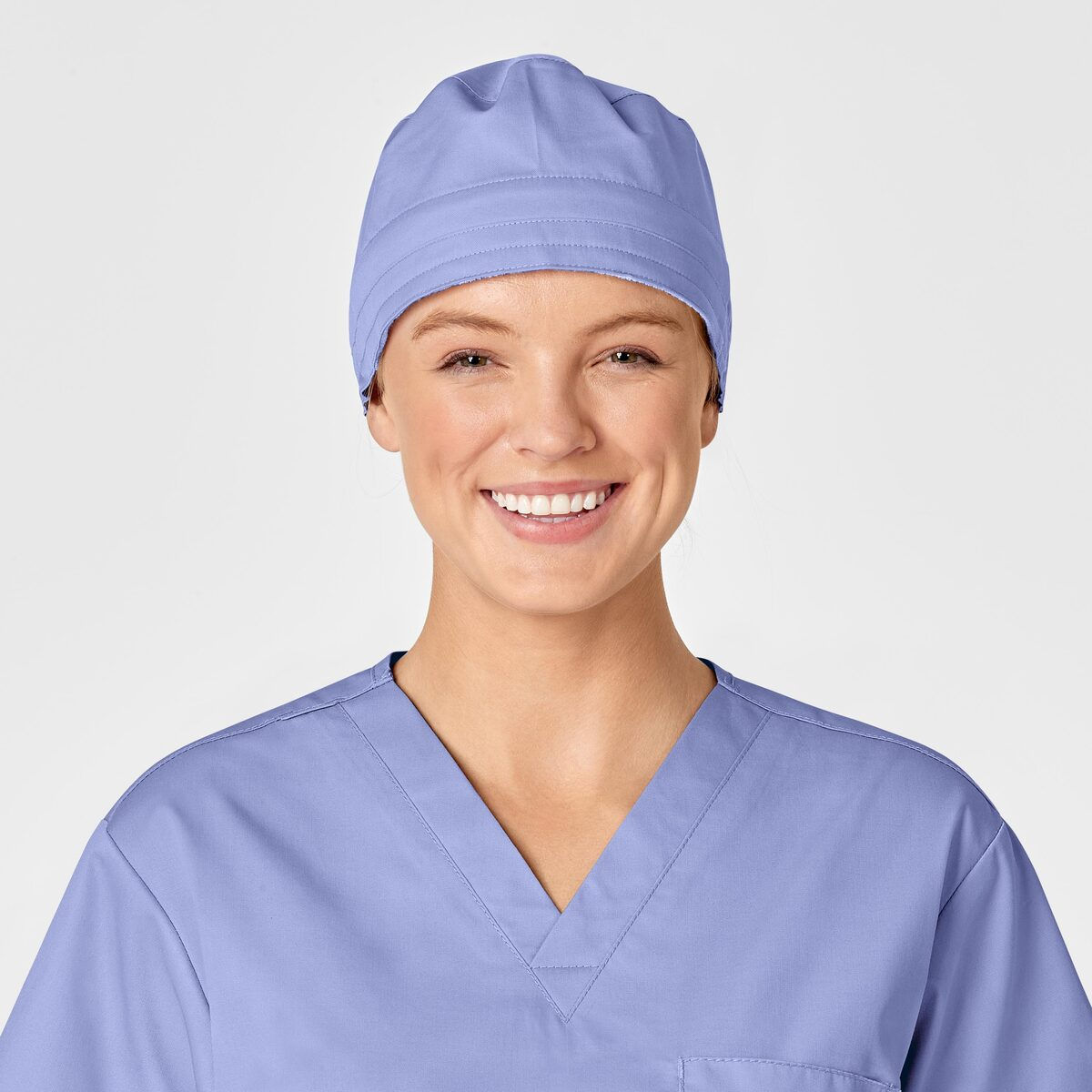 Gorro quirúrgico unisex con lazo en la espalda, azul cielo